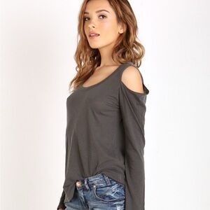 Splendid Womens Vintage Cold Shoulder Top